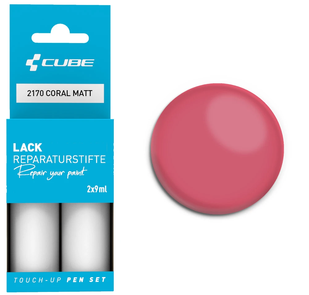 Cube Lackreparaturstift Set CORAL Matt 3 Cube Lackreparaturstift Set CORAL Matt