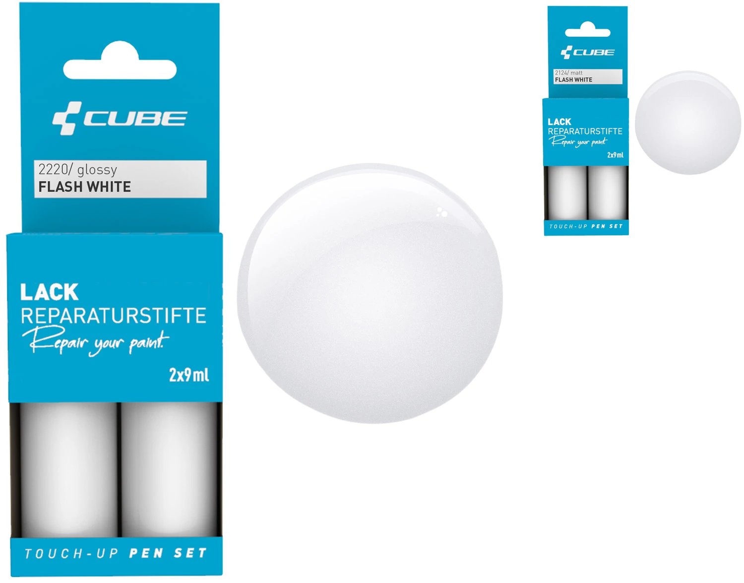 Cube Lackreparaturstift Set FLASH WHITE 3 Cube Lackreparaturstift Set FLASH WHITE