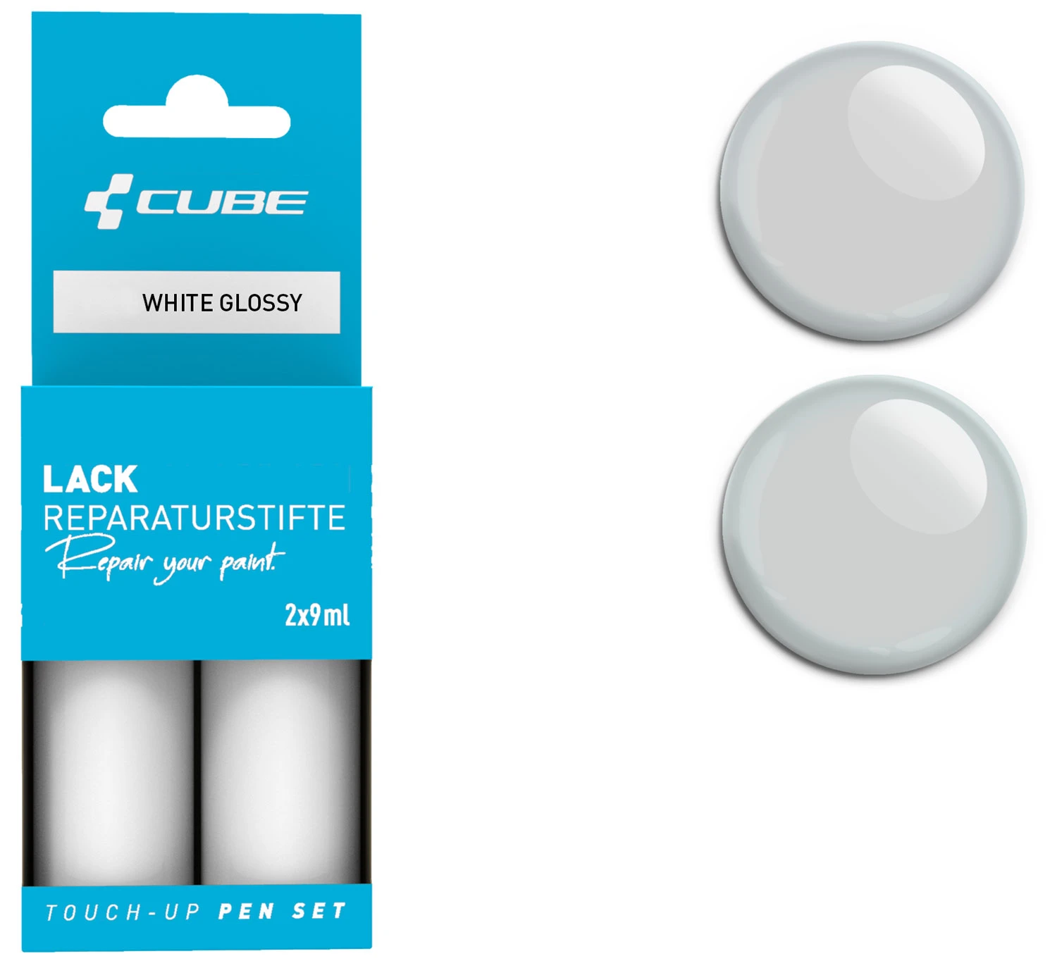 Cube Lackreparaturstift Set WHTE Glossy 3 Cube Lackreparaturstift Set WHTE Glossy