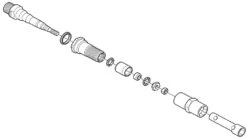 Shimano Pedalachse Komplett Für PD-GR500 /MX80 -Cube Verkäufe Pedalachse komplett PD GR500 c