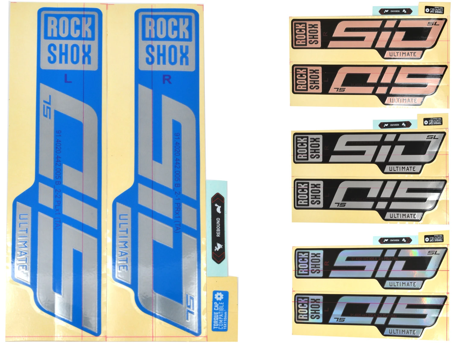 ROCKSHOX SID SL Ultimate Aufkleber-Set 3 ROCKSHOX SID SL Ultimate Aufkleber-Set