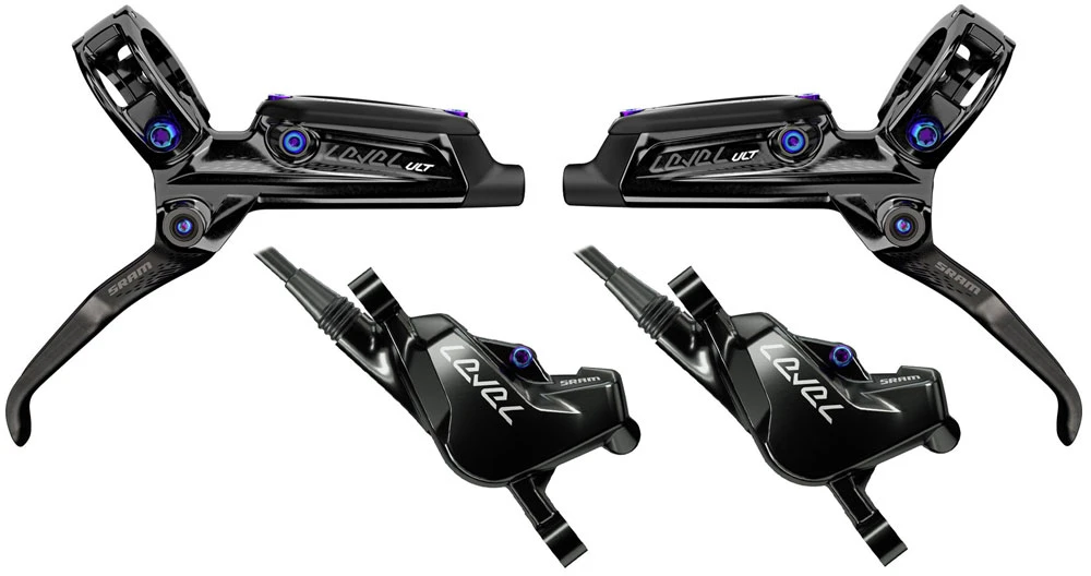 SRAM Level Ulitmate Carbon Rainbow Scheibenbremsen-Set 3 SRAM Level Ulitmate Carbon Rainbow Scheibenbremsen-Set